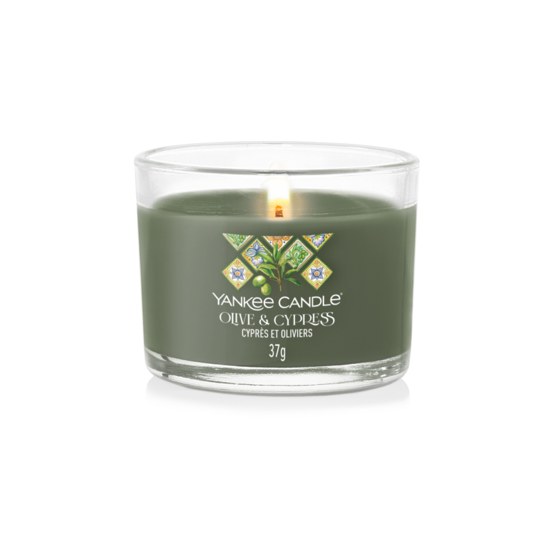 Alternative view of Olive & Cypress - Filled Votive