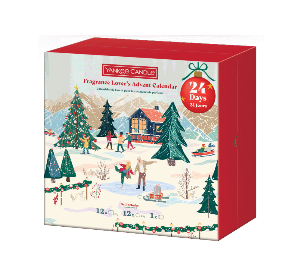 Yankee Candle doftkalender juldesign, nedräkning till julafton med 24 överraskningar.